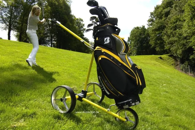 Bild: dublisGolf #08-02: Schwingenheuer TN-1 elektronischer Golfcaddy - Made in Germany -