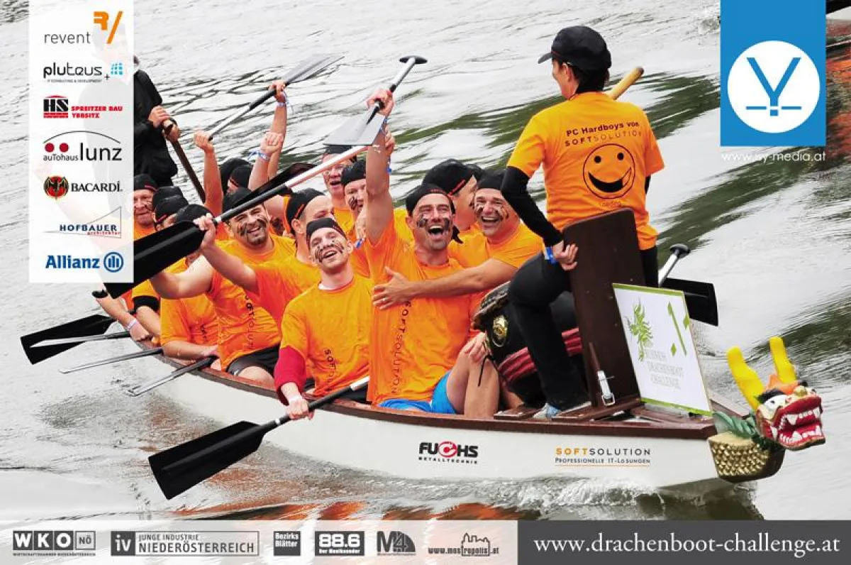 Sieger der 1. Business Drachenboot Challenge - SOFTSOLUTION aus Waidhofen/Y.