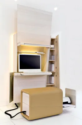 Mini-Büro zu Hause: Nischen nutzen mit modernen Schreibtischen Bild: Mini-Büro zu Hause: Nischen nutzen mit modernen Schreibtischen