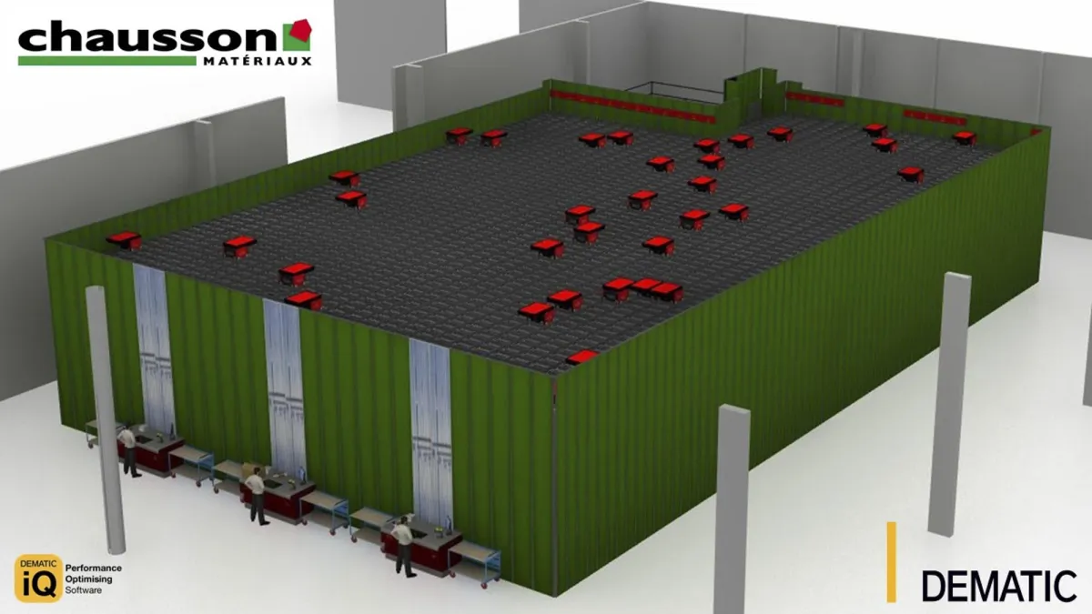 Dematic installiert beim Baustoffhändler Chausson Matériaux eine AutoStore®-Anlage. (Foto: Dematic)