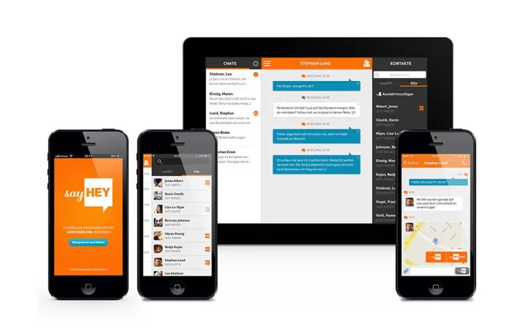 Bild: Die smarte Art der Markenkommunikation: think moto gestaltet die Messaging App sayHEY für simyo