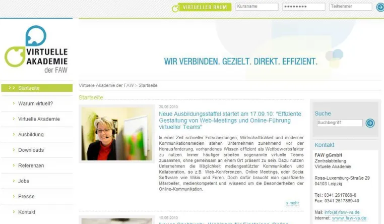 Relaunch der Website der Virtuellen Akademie Bild: Relaunch der Website der Virtuellen Akademie