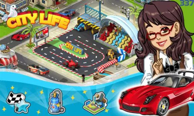 Bild: Spaß an Geschwindigkeit, nimm an Autorennen in City Life teil