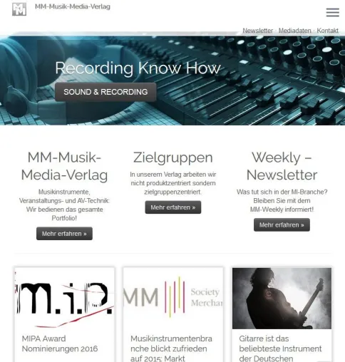 Bild: Musikmedia.de: Das neue Portal für die Musikinstrumenten-Branche