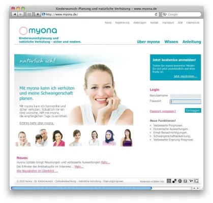 myona bietet Hilfe beim Kinderwunsch und für nicht-hormonelle Verhütung Bild: myona bietet Hilfe beim Kinderwunsch und für nicht-hormonelle Verhütung