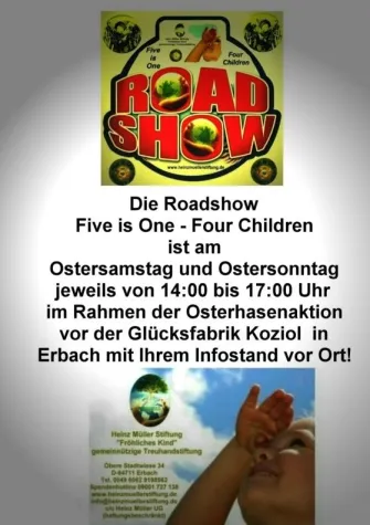 Bild: Die Roadshow 2Five is One - Four Children" informiert