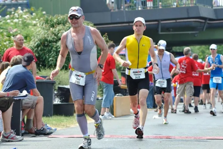 Bild: Live- Dreh beim Ironman 2010 in Frankfurt von Hubarbeitsbühne des GL Verleih Arbeitsbühnen