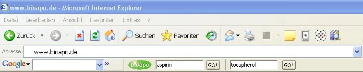 Die neue bioapo-Arzneimittelsuche