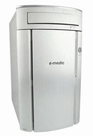 Bild: Baaske Medical Neuheit e-medic Medical PCs mit Intel Core i7-2600 im desinfizierbaren Aluminium/Stahl Gehäuse