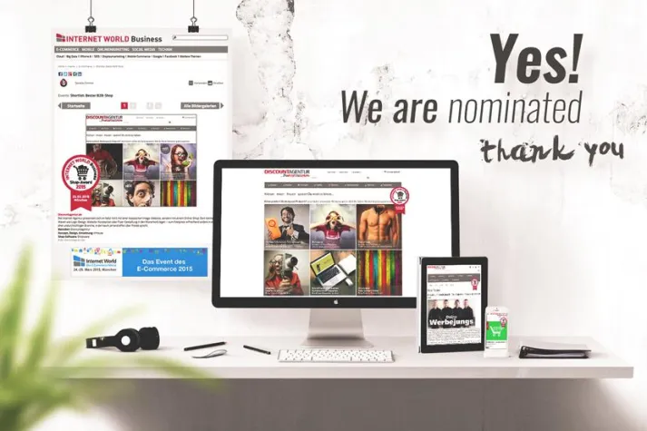 Bild: INTERNET WORLD BUSINESS nominiert Discountagentur auf der Shortlist der besten B2B Shops 2015