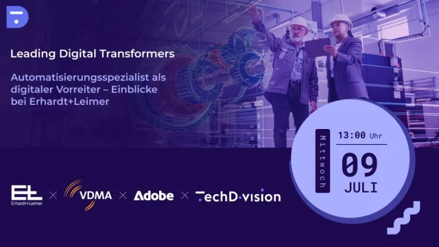 Event-Einladung: Erhardt+Leimer gibt vor Ort Einblicke in erfolgreiche Digitalisierungsprojekte im B2B Bild: Event-Einladung: Erhardt+Leimer gibt vor Ort Einblicke in erfolgreiche Digitalisierungsprojekte im B2B