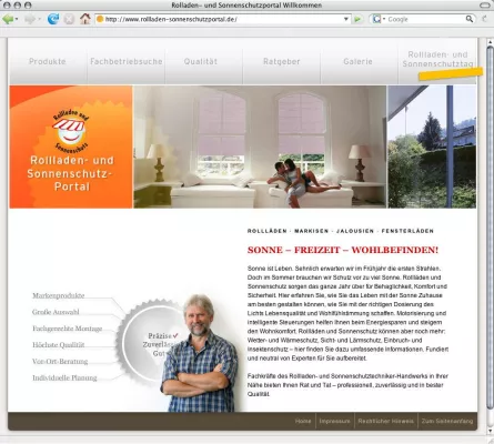 Bild: Erste Internetplattform rollladen-sonnenschutzportal.de rund um Rollläden und Co.