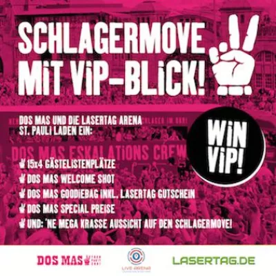 Bild: Lasertag Arena St. Pauli: Jetzt einen VIP-Platz in DER Kiez Location für den Schlagermove in Hamburg gewinnen