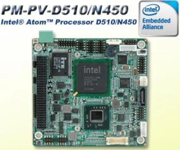 Bild: PM-PV-N4551 / D5251 – PC/104 SBC mit Intel ® Atom ™ N455/D525 Prozessor und DDR3-Unterstützung