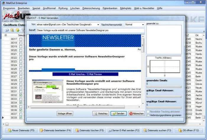 Bild: MailOut 11.2.2: Newsletter-Software setzt auf SSL verschlüsselte Mails