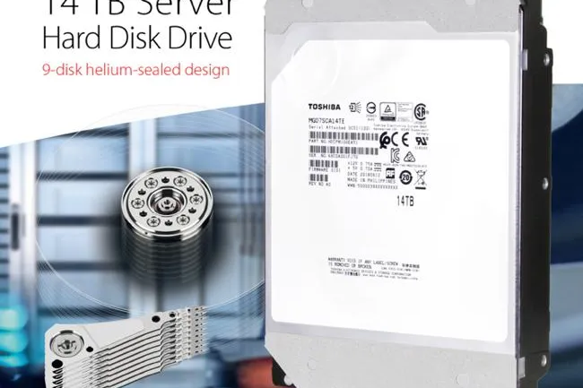 Toshiba 14TB und 12TB Heliumfestplatten jetzt auch mit SAS 12GB/s Interface verfügbar Bild: Toshiba 14TB und 12TB Heliumfestplatten jetzt auch mit SAS 12GB/s Interface verfügbar