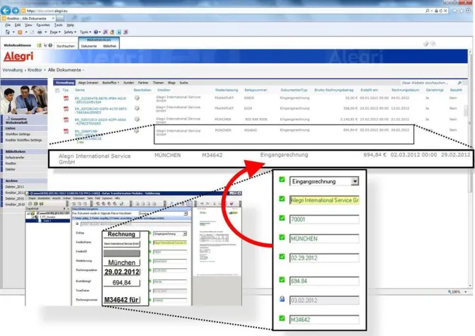 Bild: Whitepaper von Alegri und Kofax: Automatisierung der Poststelle mit SharePoint und Kofax