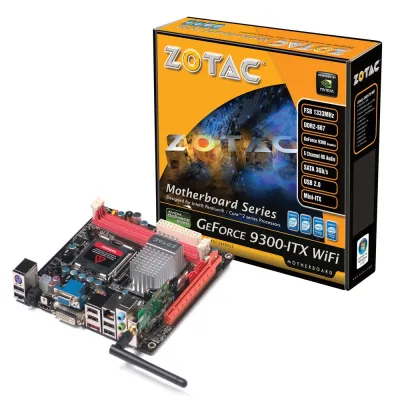 Bild: Neues ZOTAC GeForce 9300-ITX WiFi Mainboard verfügt über PCI Express 2.0 x16 Slot