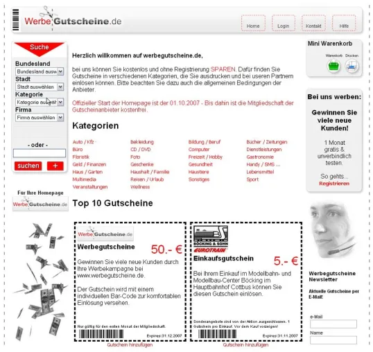 Kundenbindung mit Werbegutscheinen per Internet Bild: Kundenbindung mit Werbegutscheinen per Internet