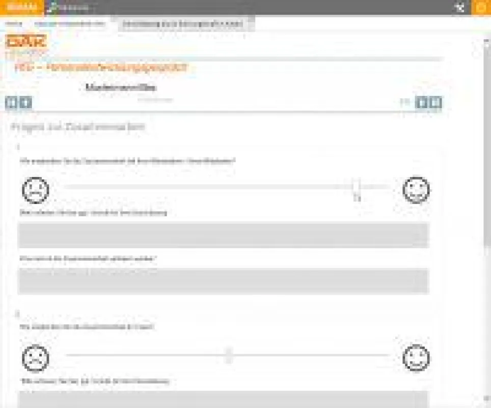 Screenshot der PEG-Anwendung