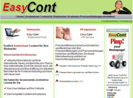 Bild: Easy-Cont startet mit neuen Contentservice für Webmaster
