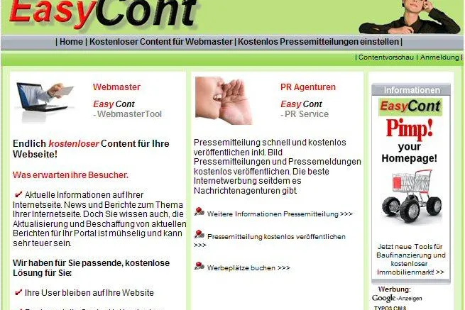 Bild: Easy-Cont startet mit neuen Contentservice für Webmaster