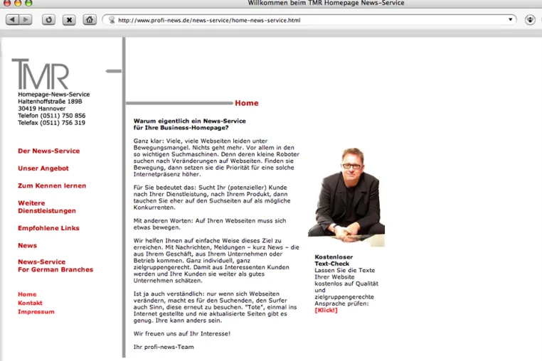Individueller News-Service für Business-Homepages Bild: Individueller News-Service für Business-Homepages