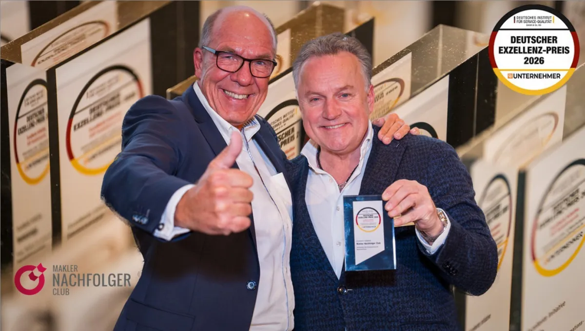 Deutschen Exzellenz-Preis 2026 Thomas Suchoweew und Oliver Petersen vom Makler Nachfolger Club e.V.