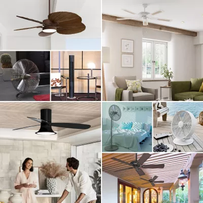 Bild: Ventilatoren von leuchtend bis smart - Lampenwelt.de präsentiert Modelle für Sommer- und Winterbetrieb