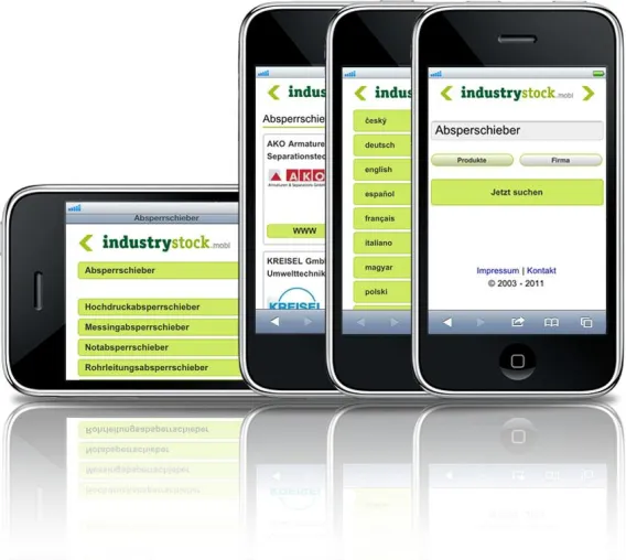 Bild: Redesign und Relaunch der mobilen Präsenz von IndustryStock