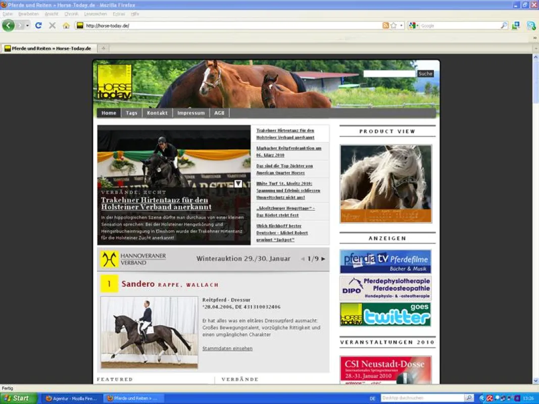 Der Hannoveraner Verband nutzt das neue Schaufenster Tool auf HORSEtoday. (www.horse-today.de).