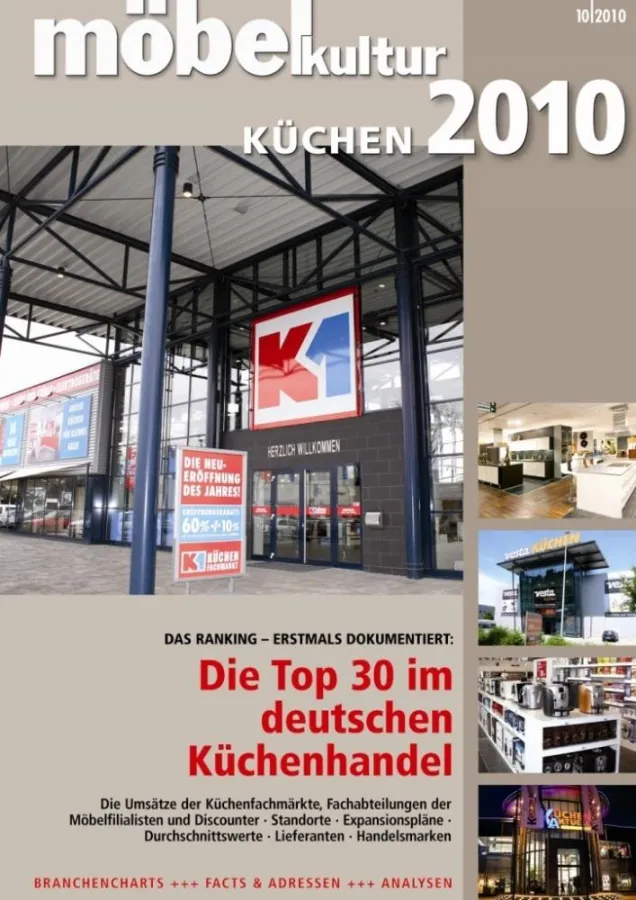 Top 30 im deutschen Küchenhandel 2010