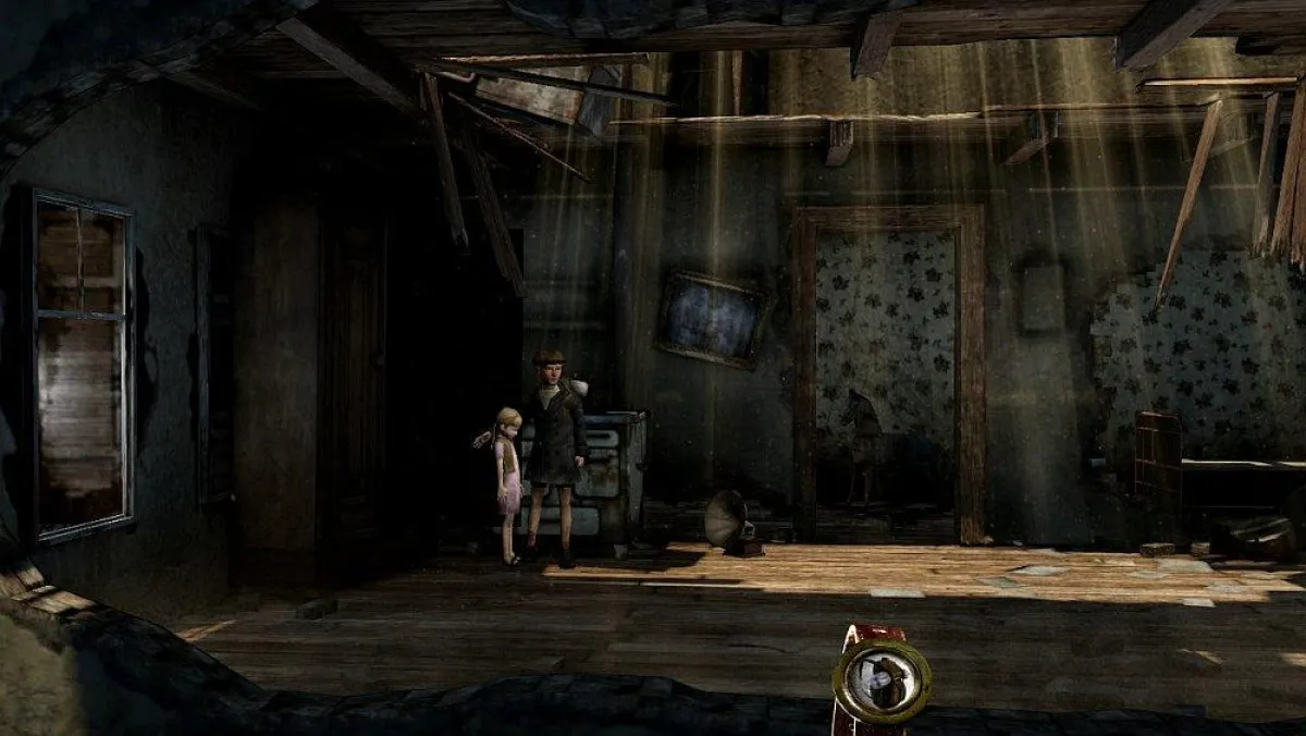 Emil und Lieschen im zerstörten Elternhaus, eine Szene aus Generation Zero