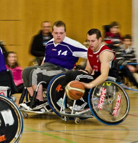 Bild: 9.7.: Sportfest mit Rollstuhl-Parcours Sanitätshaus Pfänder
