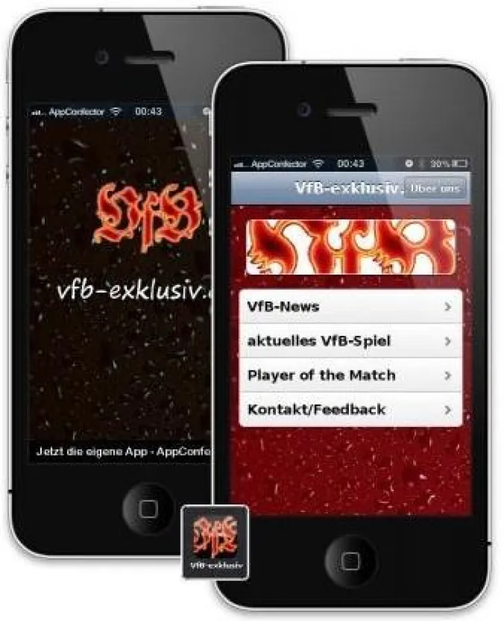 so sieht die App auf Ihrem Smartphone aus