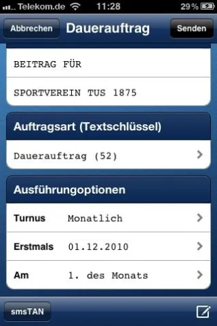 Bild: iOutBank jetzt auch mit Daueraufträgen und Depotkonten