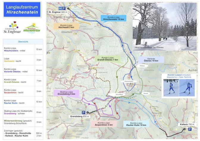 Langlaufzentrum Hirschenstein mit 82 km Loipen Bild: Langlaufzentrum Hirschenstein mit 82 km Loipen