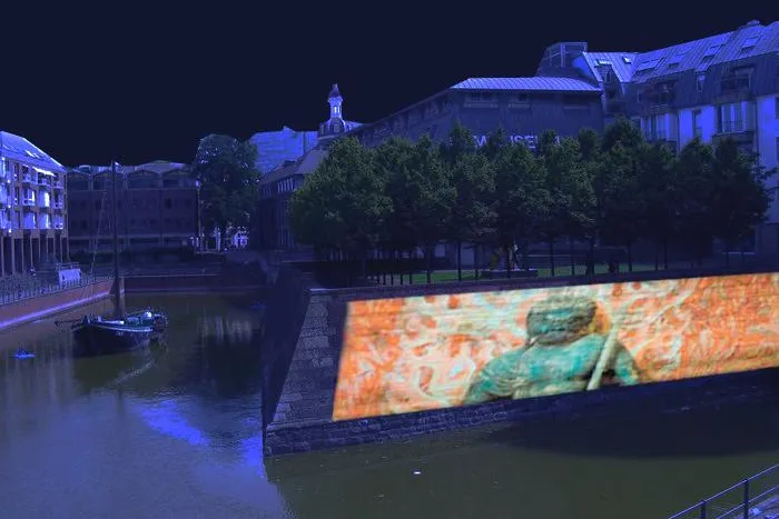 Bild: DUS-illuminated® bei den 4. Düsseldorfer Stiftertagen: „Mit innovativer Technik Lichtmüll vermeiden.“