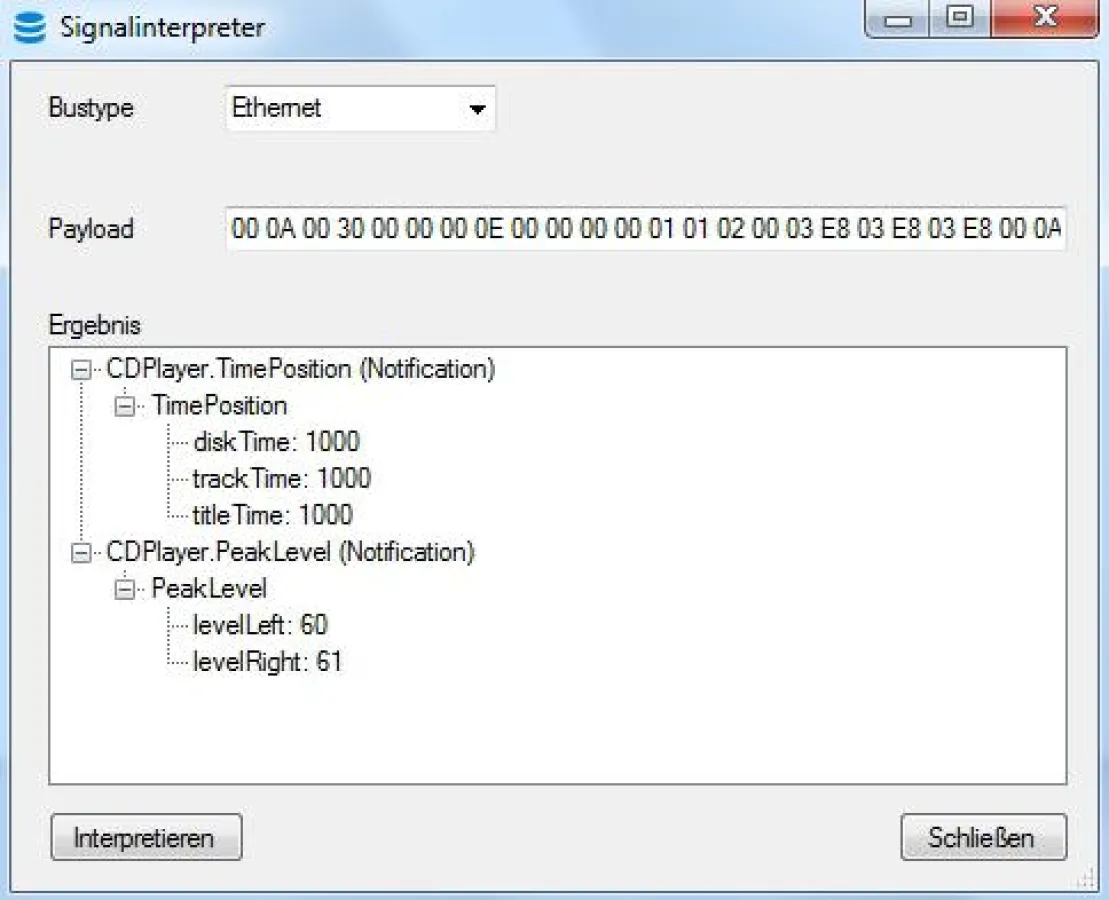 Anwendungsbeispiel: Signal-Auswertung realisiert mit dbImporter