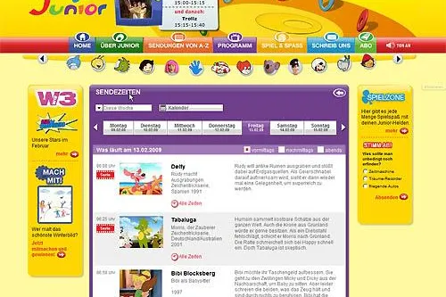 Bild: Junior Channel mit eigenem Webauftritt