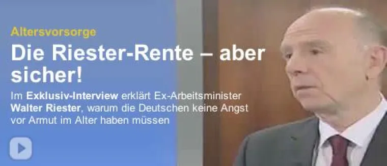 Bild: Riester nennt Medienberichterstattung zur Altersvorsorge eine Katastrophe