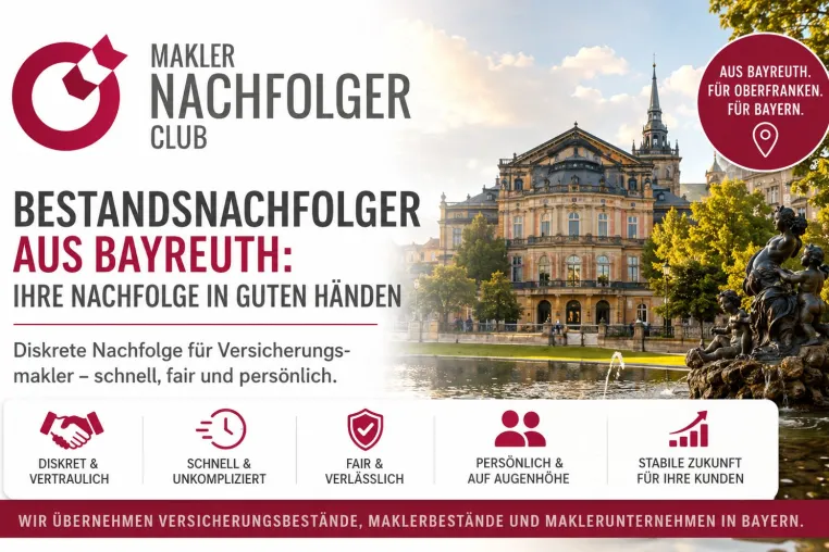 Bild: Regionaler Versicherungsmakler aus Bayreuth sucht Bestände und Maklerunternehmen