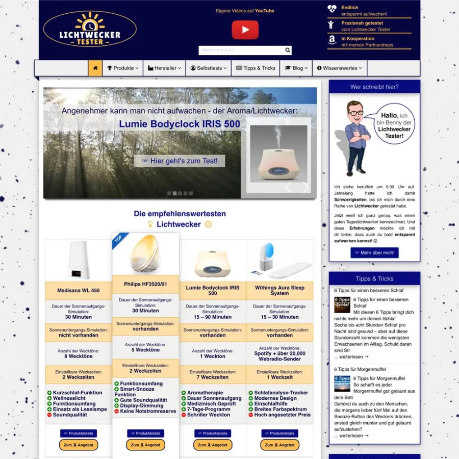 Lichtwecker Tester - Endlich entspannt aufwachen!