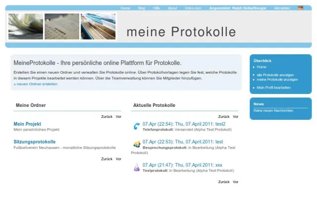 Neue Website für Mitgliederversammlungen und Vereinsprotokolle Bild: Neue Website für Mitgliederversammlungen und Vereinsprotokolle