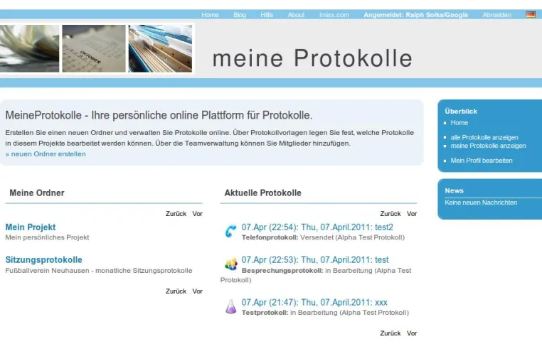Bild: Neue Website für Mitgliederversammlungen und Vereinsprotokolle
