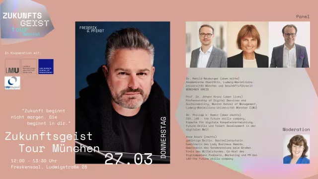 Googles erster Chief Innovation Evangelist Dr. Frederik G. Pferdt an der LMU Munich School of Management Bild: Googles erster Chief Innovation Evangelist Dr. Frederik G. Pferdt an der LMU Munich School of Management