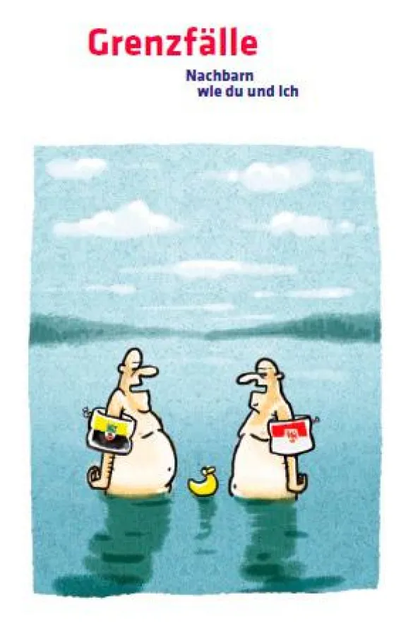 Plakatmotiv der Ausstellung - Cartoon von Markus Grolik