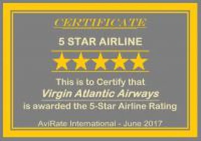 Bild: Virgin Atlantic Airways als erste Europäische 5-Sterne airline ausgezeichnet.