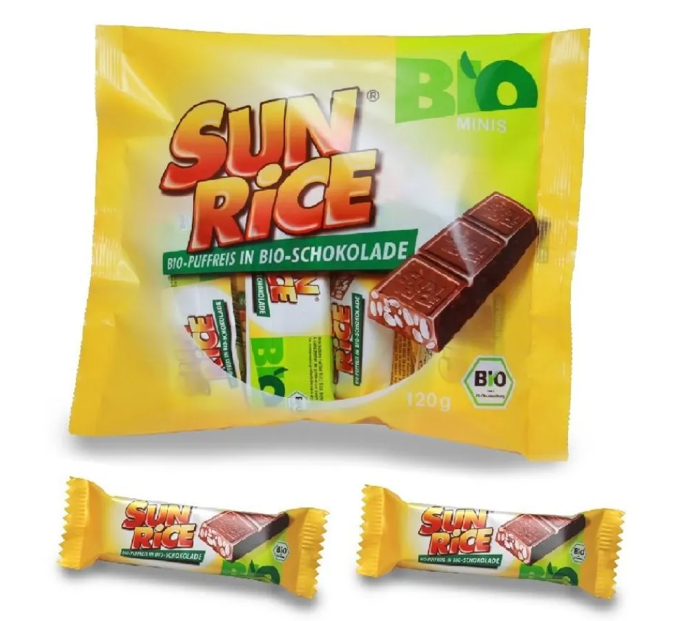 Sun Rice Schokopuffreis mit extra viel Schokolade gibt es seit Juni auch in BIO-Qualität.