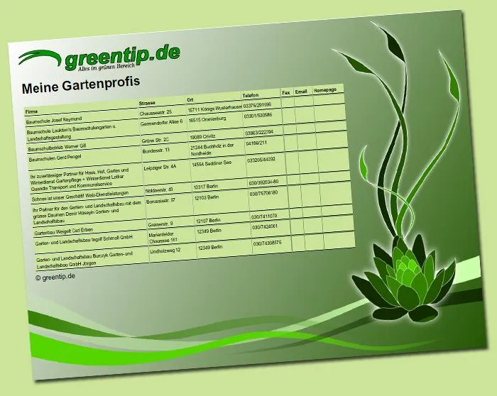Bild: Garten- und Landschaftsbaubetriebe für die Pinnwand